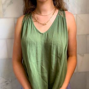 Green blouse